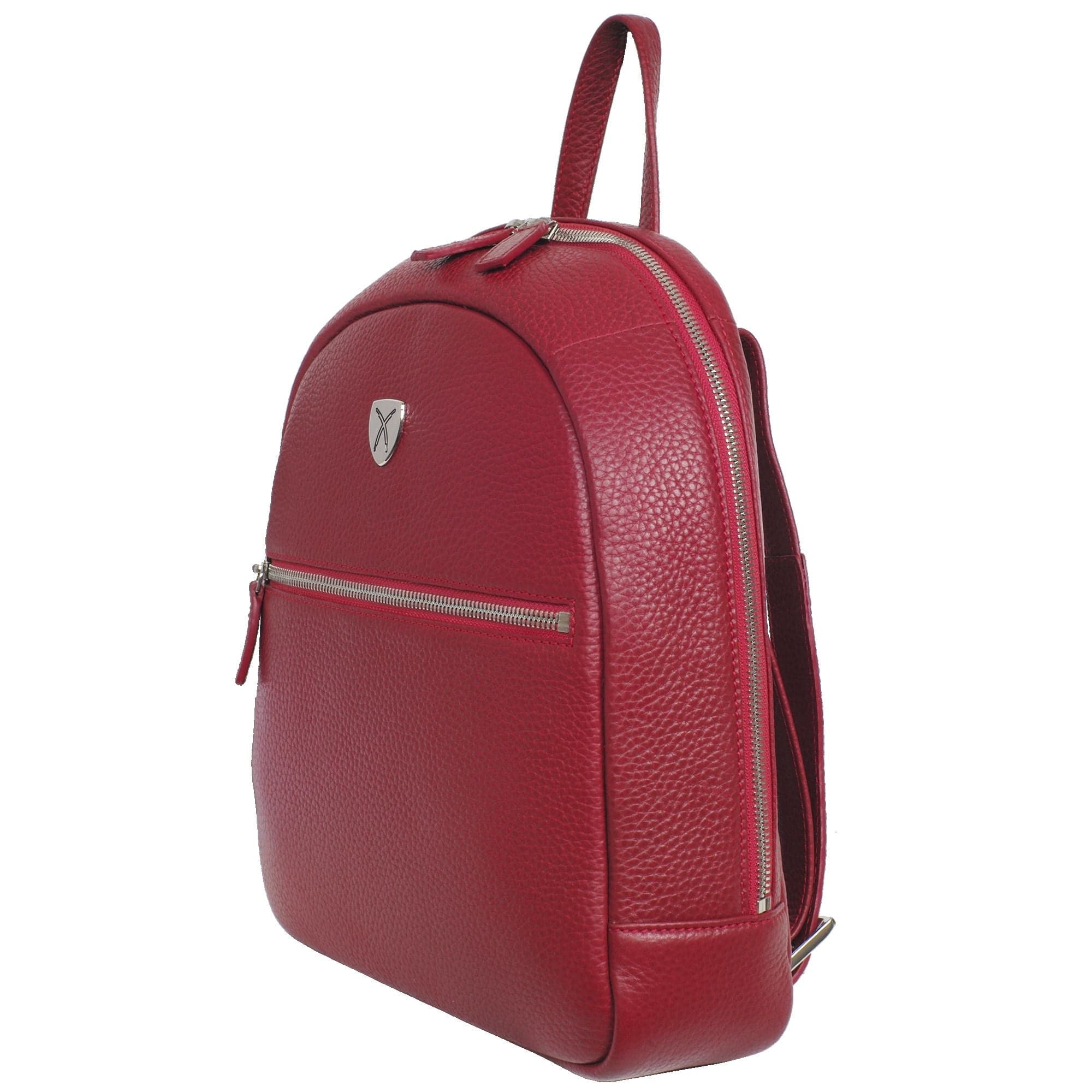 Damenrucksack Lederrucksack 10 Zoll Leder rot - Corf Offermann